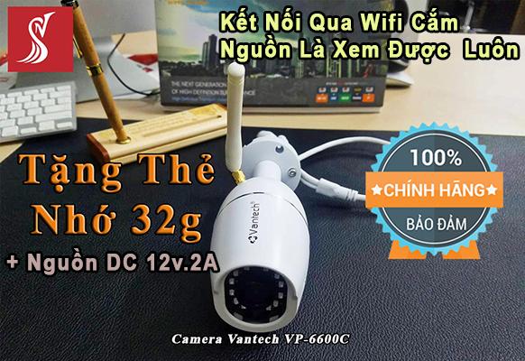 Camera Không dây gắn ngoài trời ( Cắm điện là chạy)