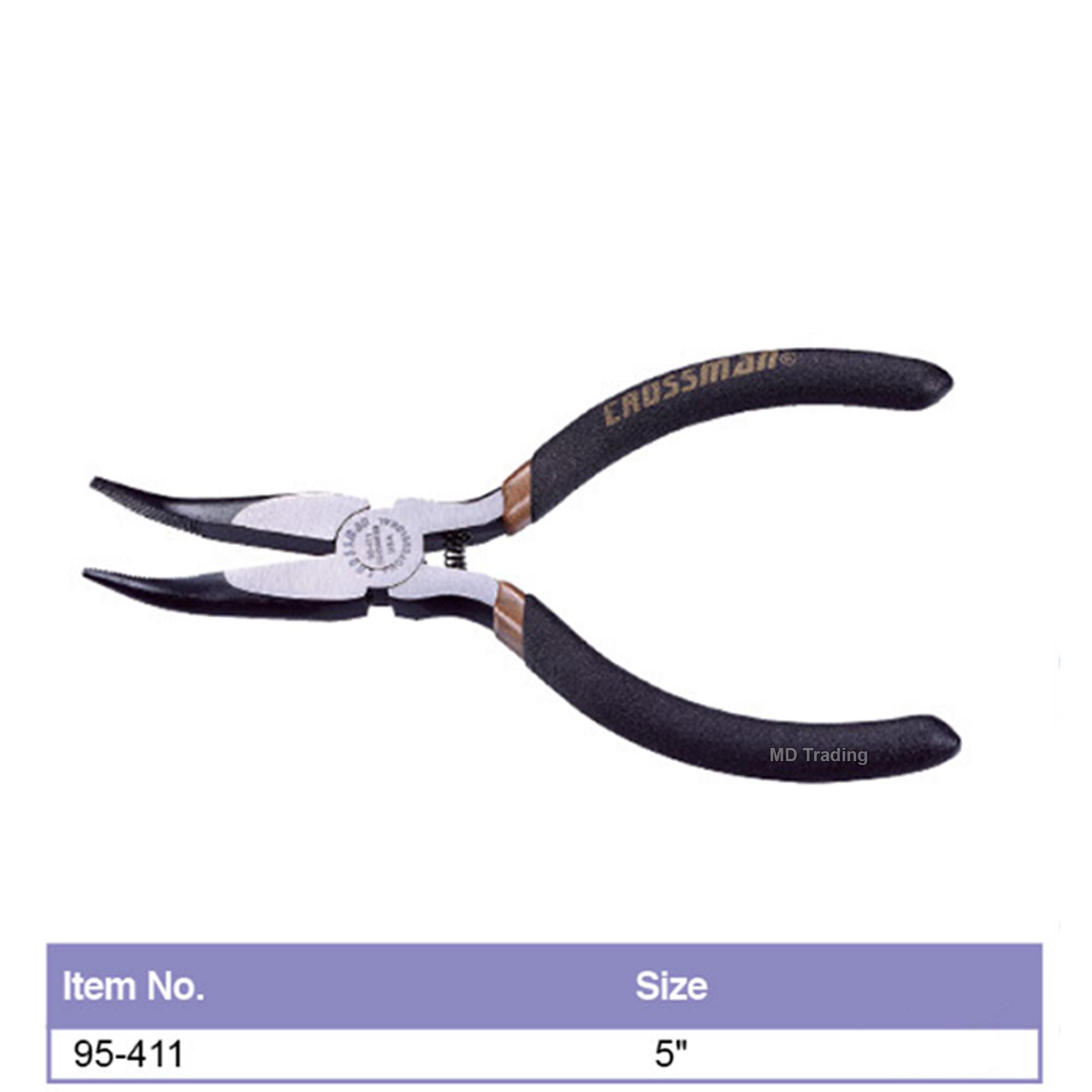 Kìm mỏ cong CROSSMAN 95-411 5inch (cán đen)