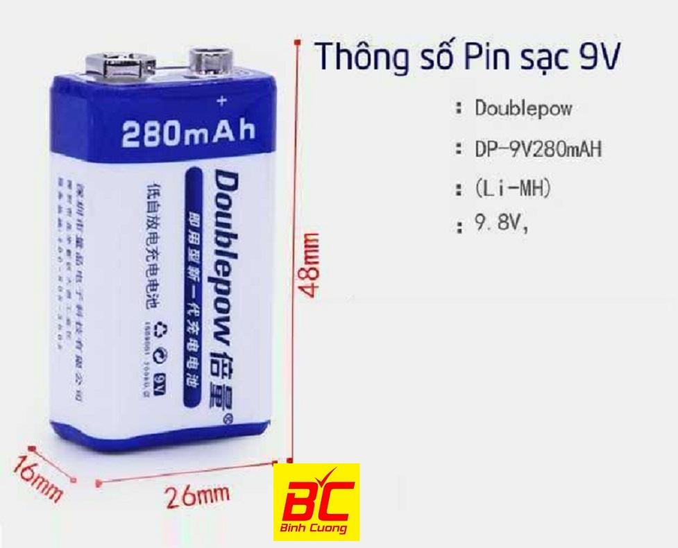 Hộp 2 Pin 9V 280mAh