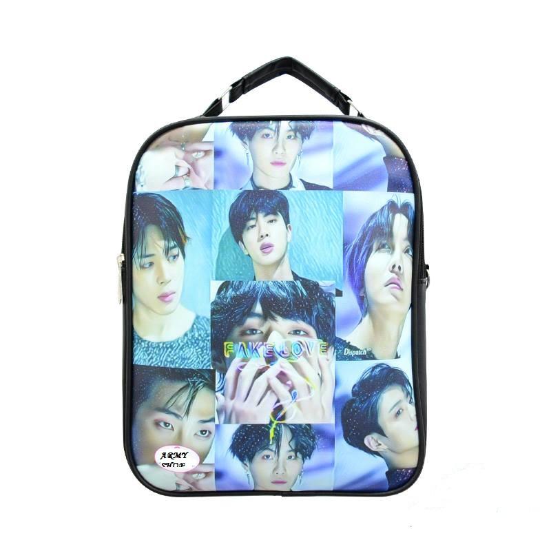 Balo 1 Ngăn 2in1 In Hình BTS (Tặng kèm 3 hình BTS xinh xinh)