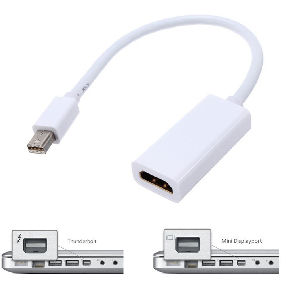 Mini Display Port DP Thunderbolt to HDMI Adapter Cable for iMAC Macbook PRO White - intl