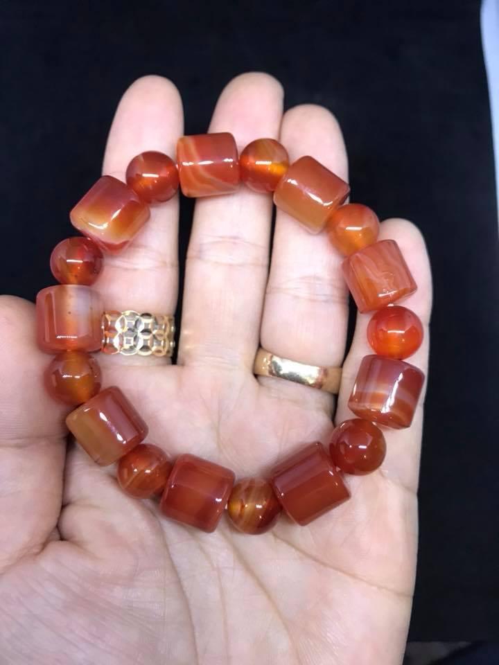 [HCM]VÒNG TAY ĐÁ MÃ NÃO ĐỎ(A) -14LY