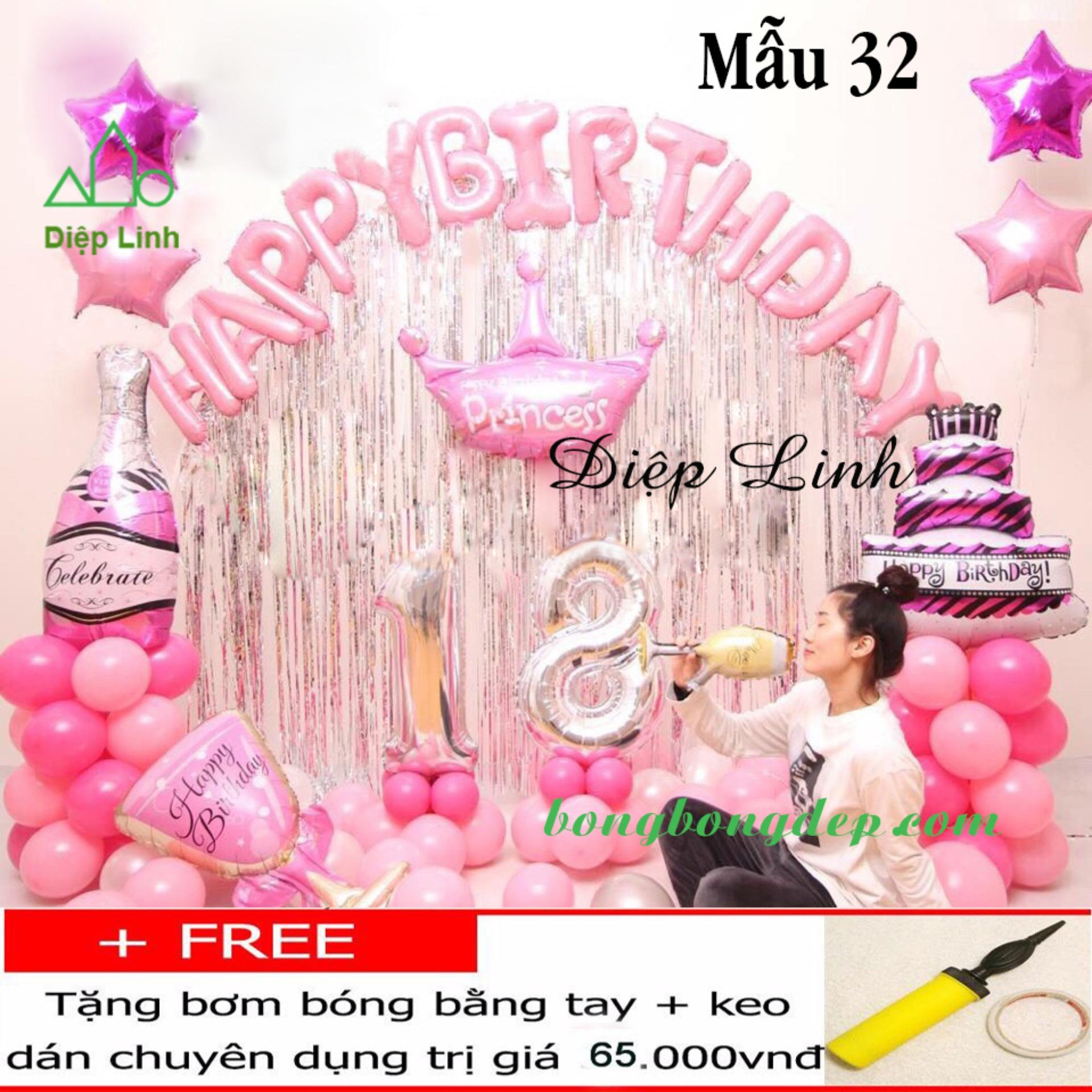 [HCM]Sét bong bóng sinh nhật trang trí nhiều mẫu - Diệp Linh