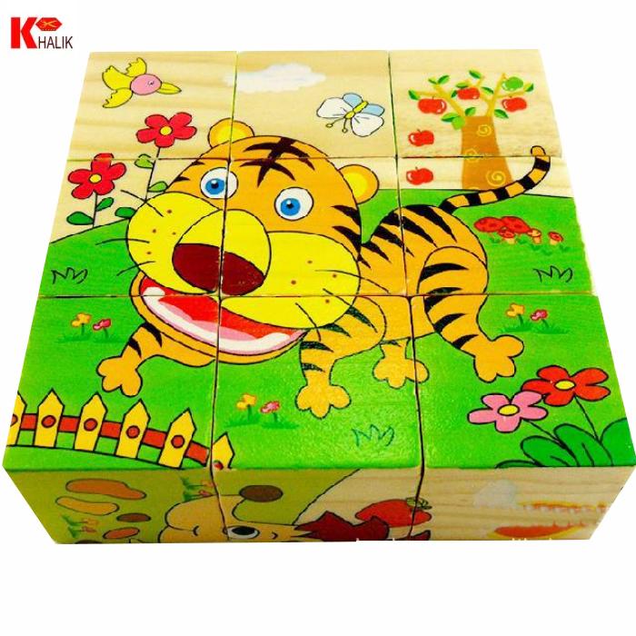 Bộ đồ chơi xếp hình gỗ cho bé (6 mặt)