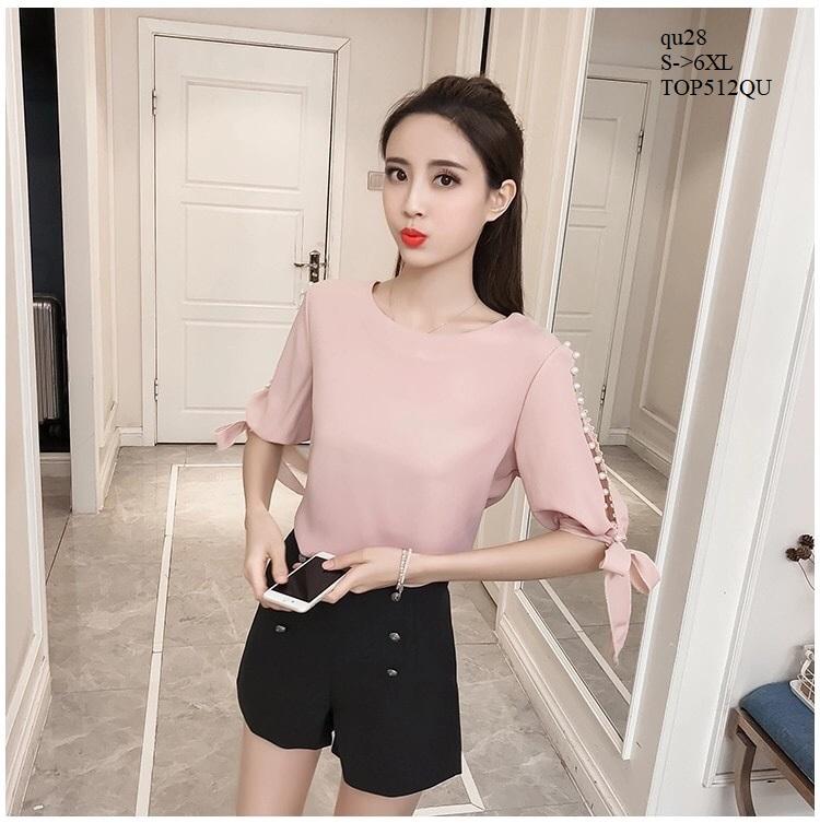 Top512qu áo kiểu nữ tay đính hạt