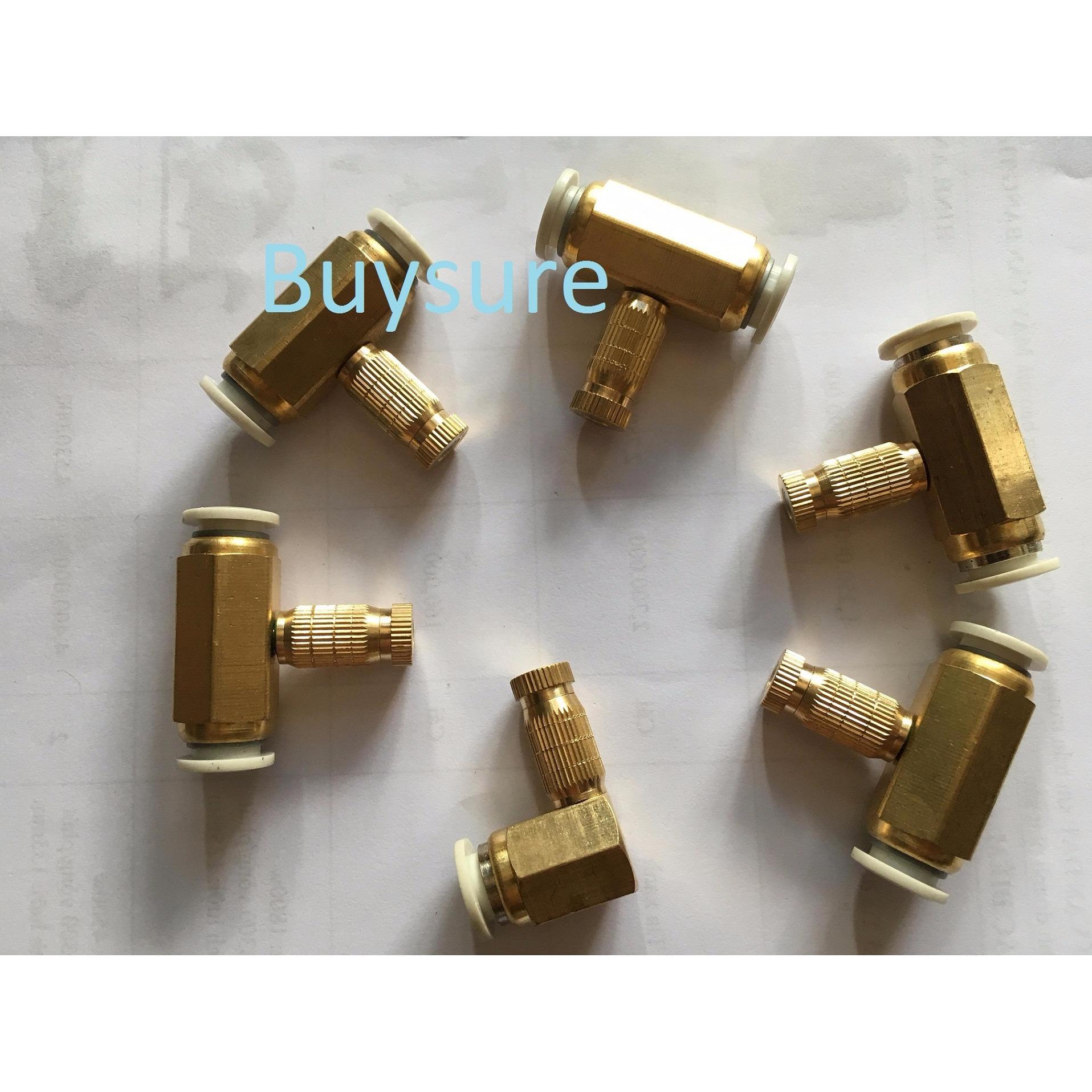 Bộ 6 nối béc phun sương bằng đồng cao cấp( 5 giữa + 1 cuối )
