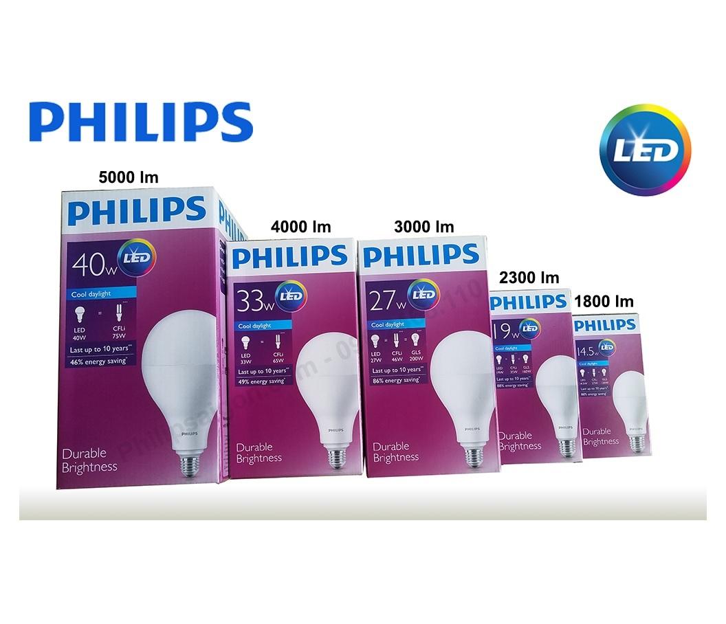 Bóng đèn LED công suất cao Philips LEDBulb 40W 6500K E27 A130 - Ánh sáng trắng