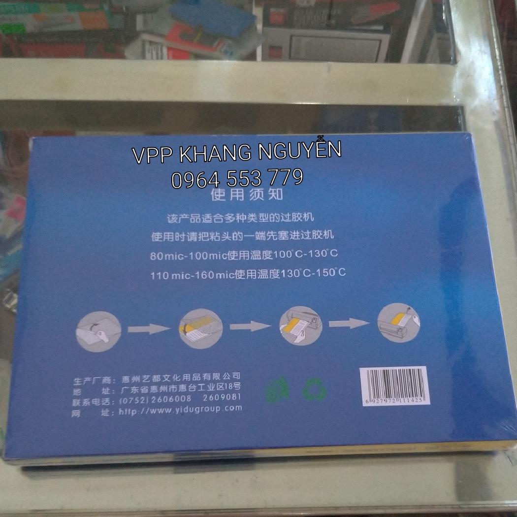 Nhựa Ép Khổ A5 (160x225mm) - 80Mic - Xấp 100 Tờ