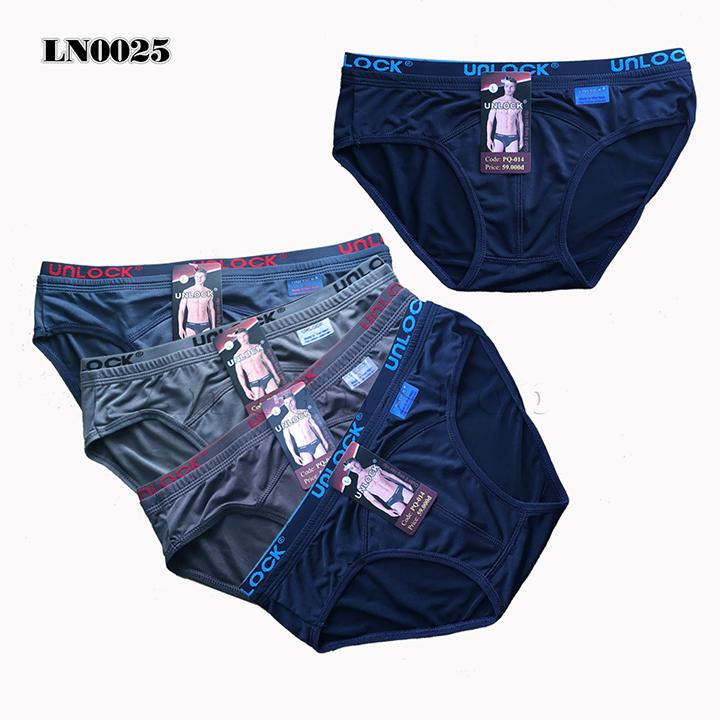 [HCM]Combo 05 quần lót nam Unlock - 2 lưng - thun lạnh cao cấp