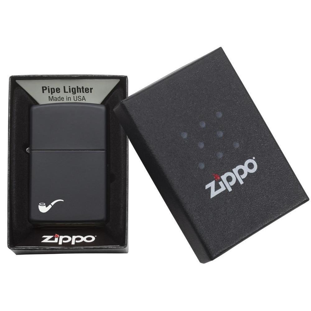 BẬT LỬA ZIPPO PIPE BLACK MATTE