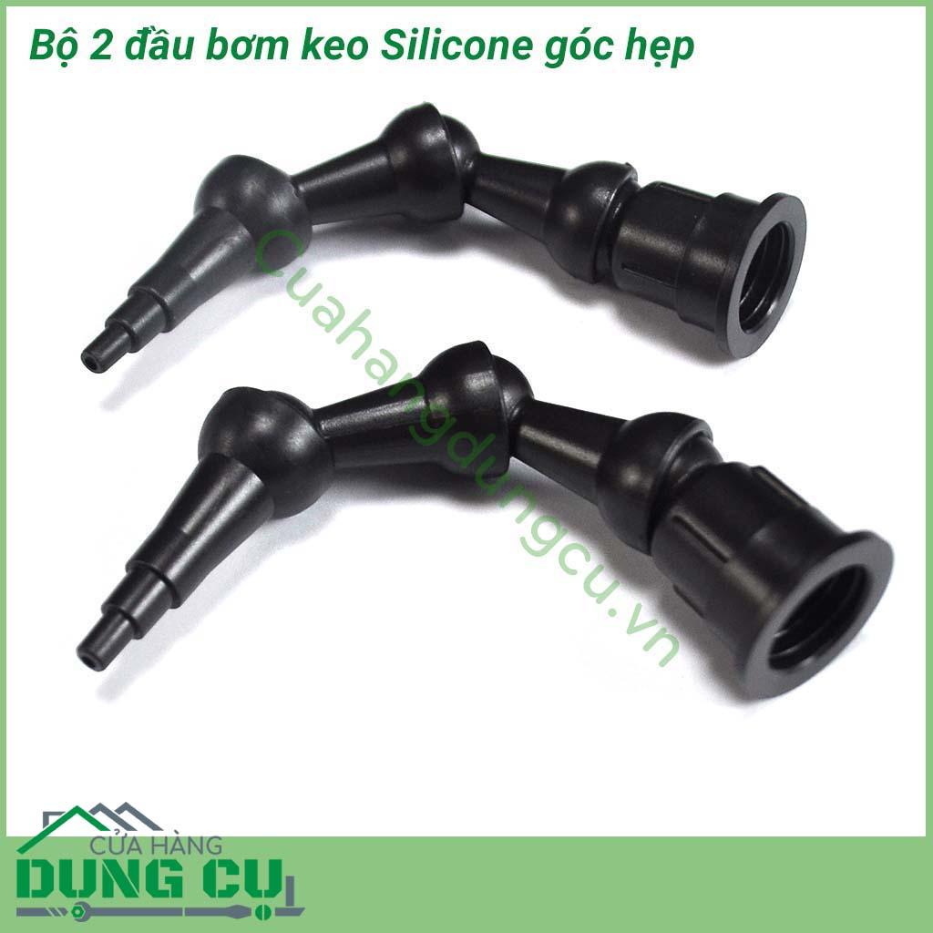 Bộ 2 đầu bơm keo silicon góc hẹp