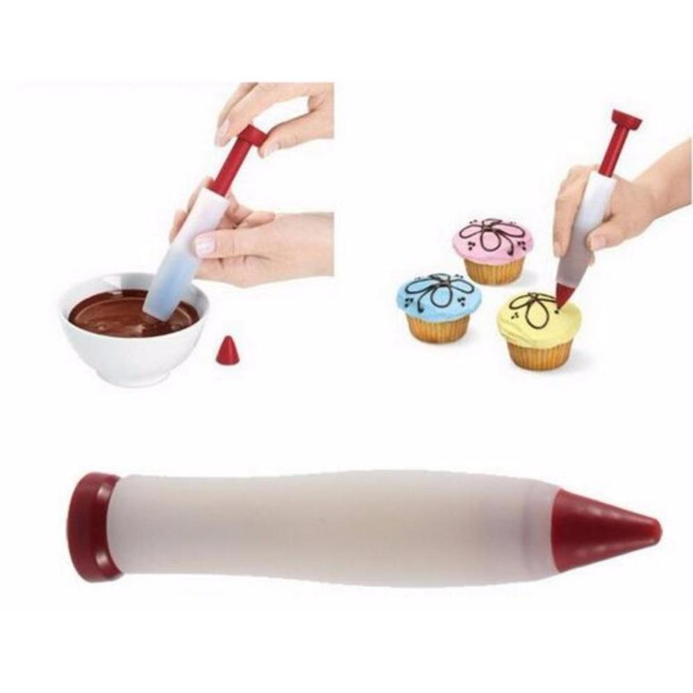 Bút vẽ socola lỏng silicon (Trắng) - Dụng cụ làm bánh cơ bản