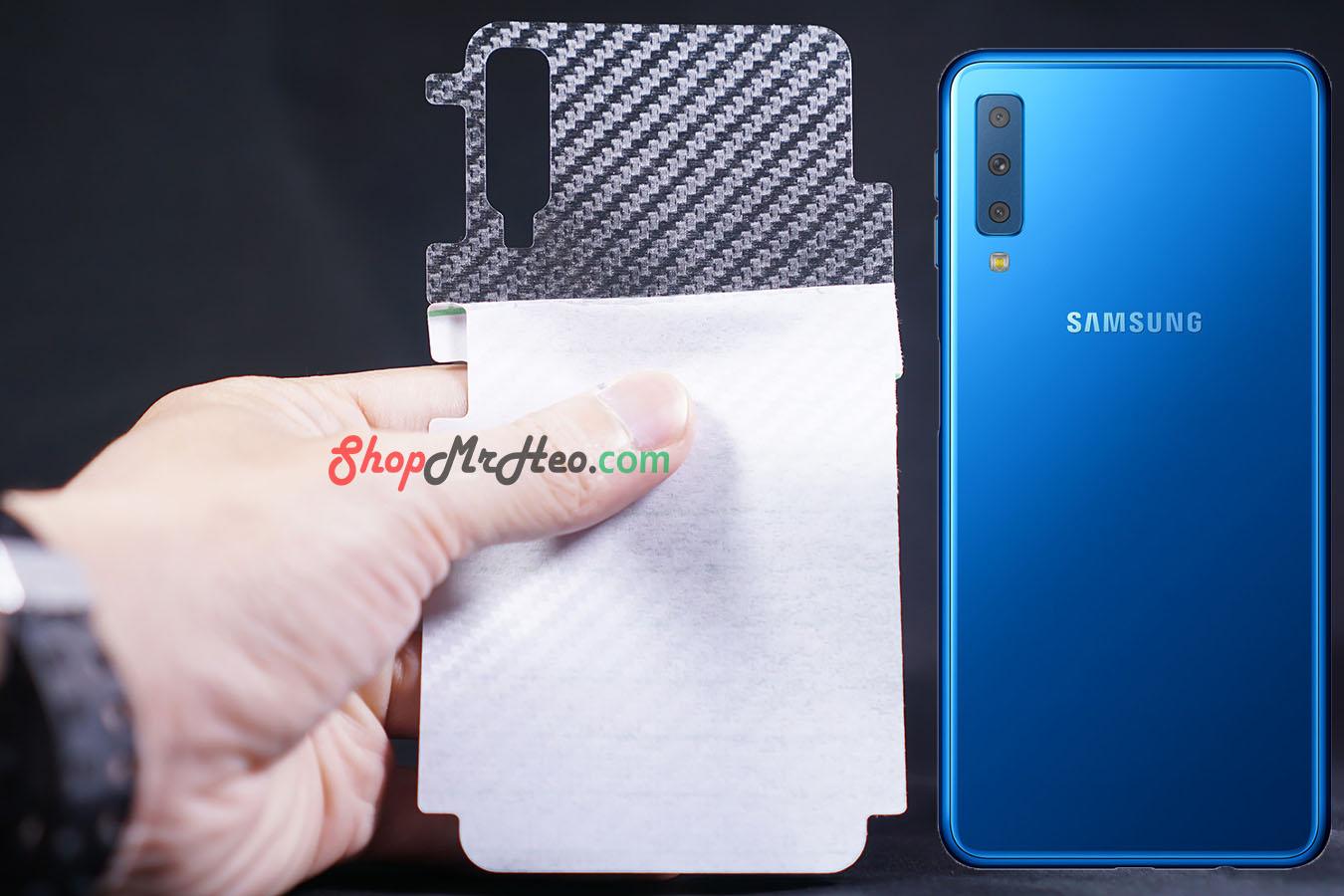 [HCM]Bộ 3 Skin Dán Mặt Lưng Vân 3D Samsung A7 2018