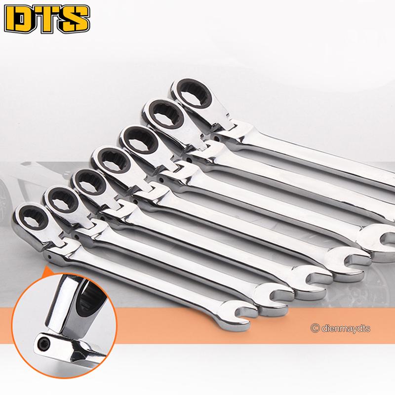 Bộ cờ lê gật gù tự động 2 chiều 7 chi tiết cao cấp 8-19mm RATCHET WRENCH 7PSC  (Nhập khẩu)