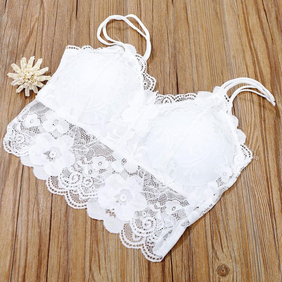 Combo 2 áo bra ren chất đẹp y hình (đen+trắng)