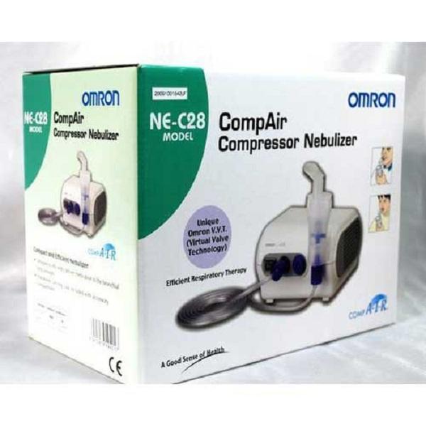 Máy xông mũi họng Omron NE-C28 Hỗ trợ hô hấp, viêm mũi, viêm họng, bền đẹp , người lớn và trẻ em . Bảo hành chính hãng 2 năm