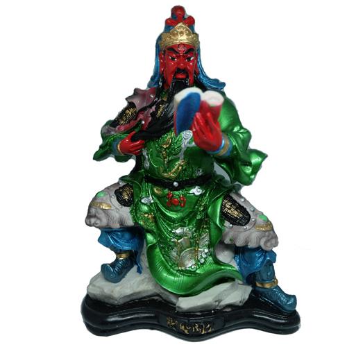 Tượng Quan Công đọc sách poly PT0149(26cm x 17 cm x 35cm)