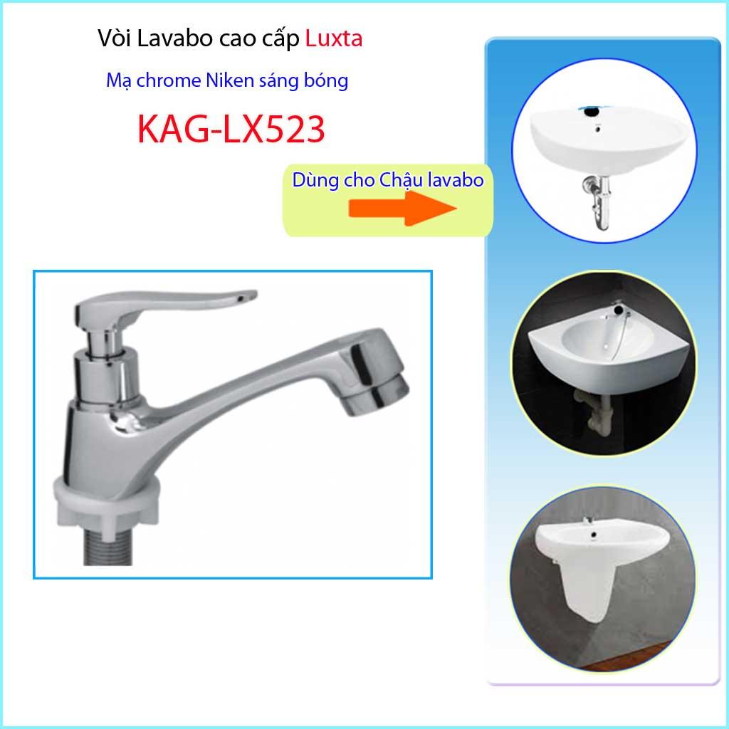 Vòi lavabo lạnh tay gạt, vòi chậu rửa mặt Luxta KAG-LX523