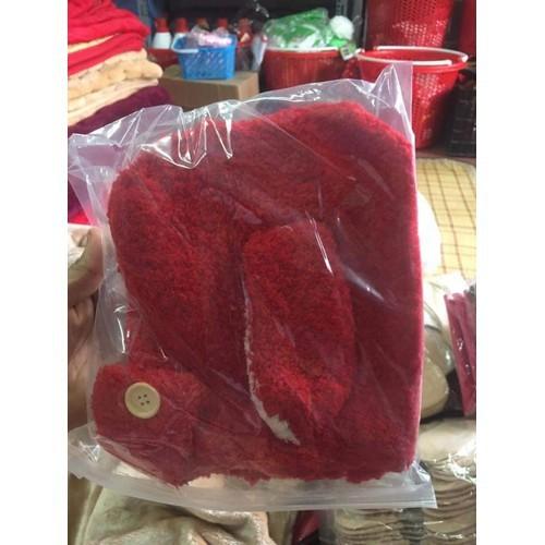 Mũ len lông cừu tai thỏ dày mềm cho bé