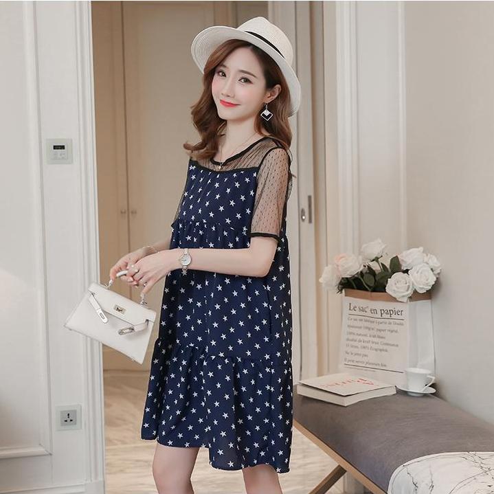 Đầm bầu họa tiết hình sao DB10