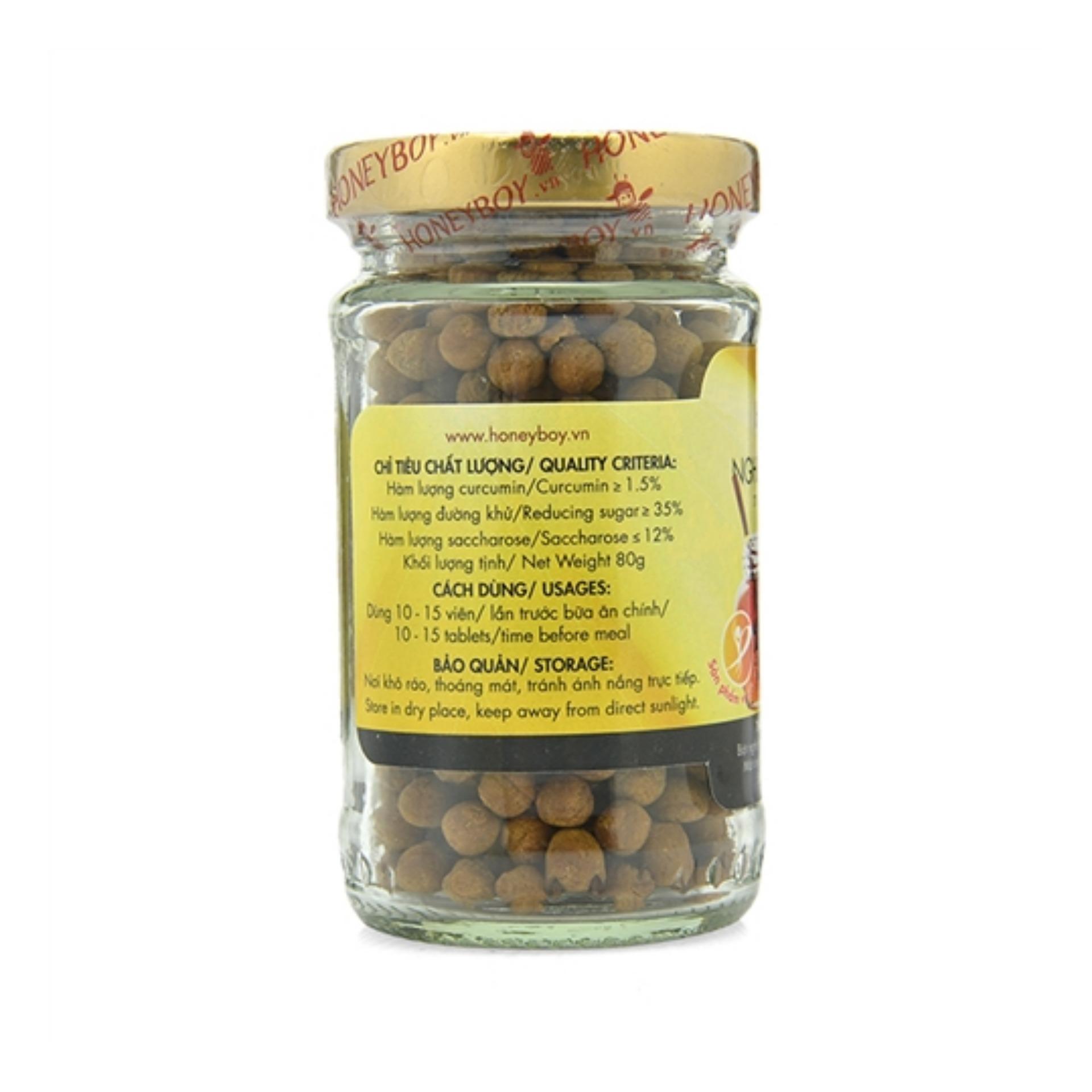 Bộ 4 Nghệ Đen Mật Ong Honeyboy 80g
