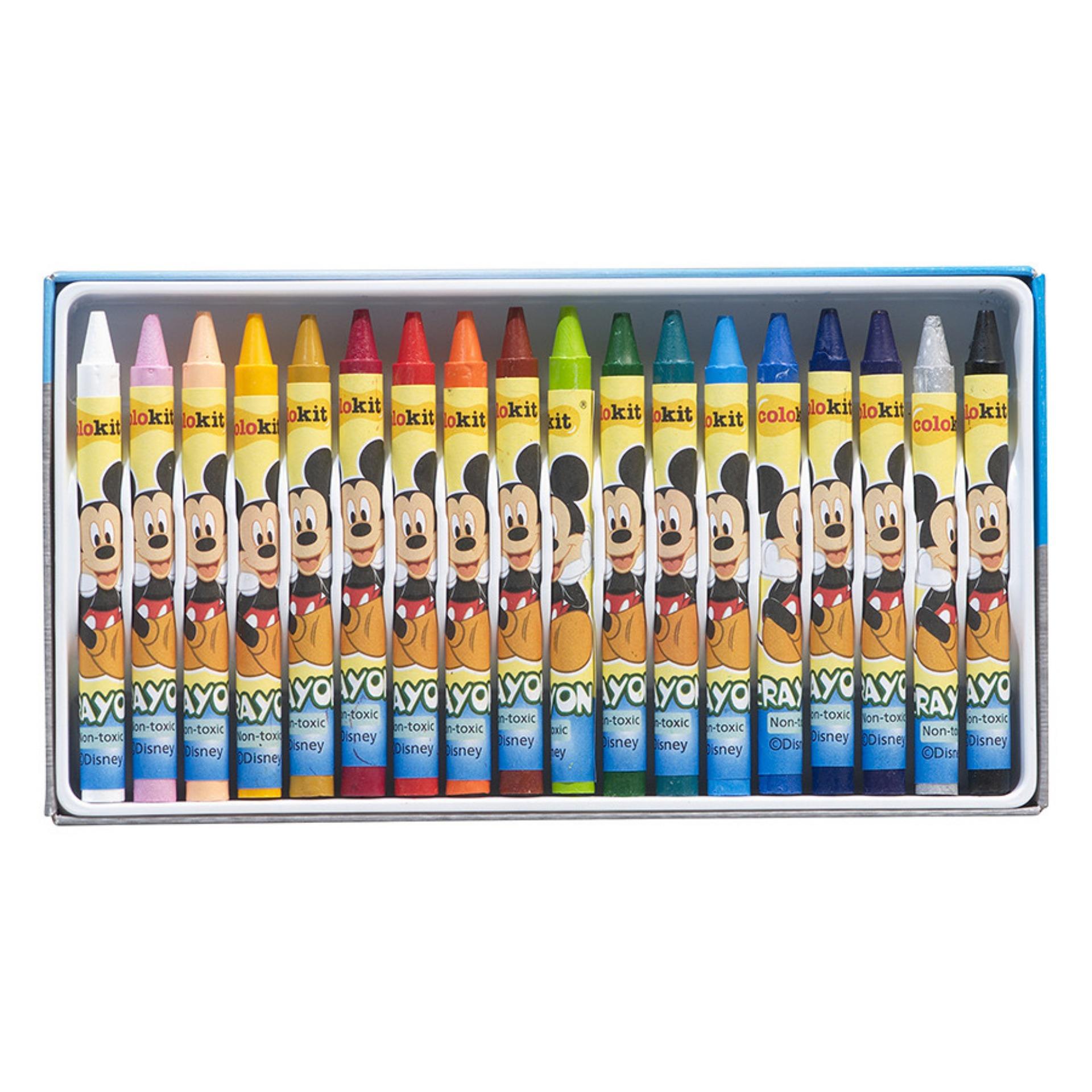 [HCM]HỘP BÚT SÁP MÀU THIÊN LONG CR-C028 MICKEY (18 MÀU)