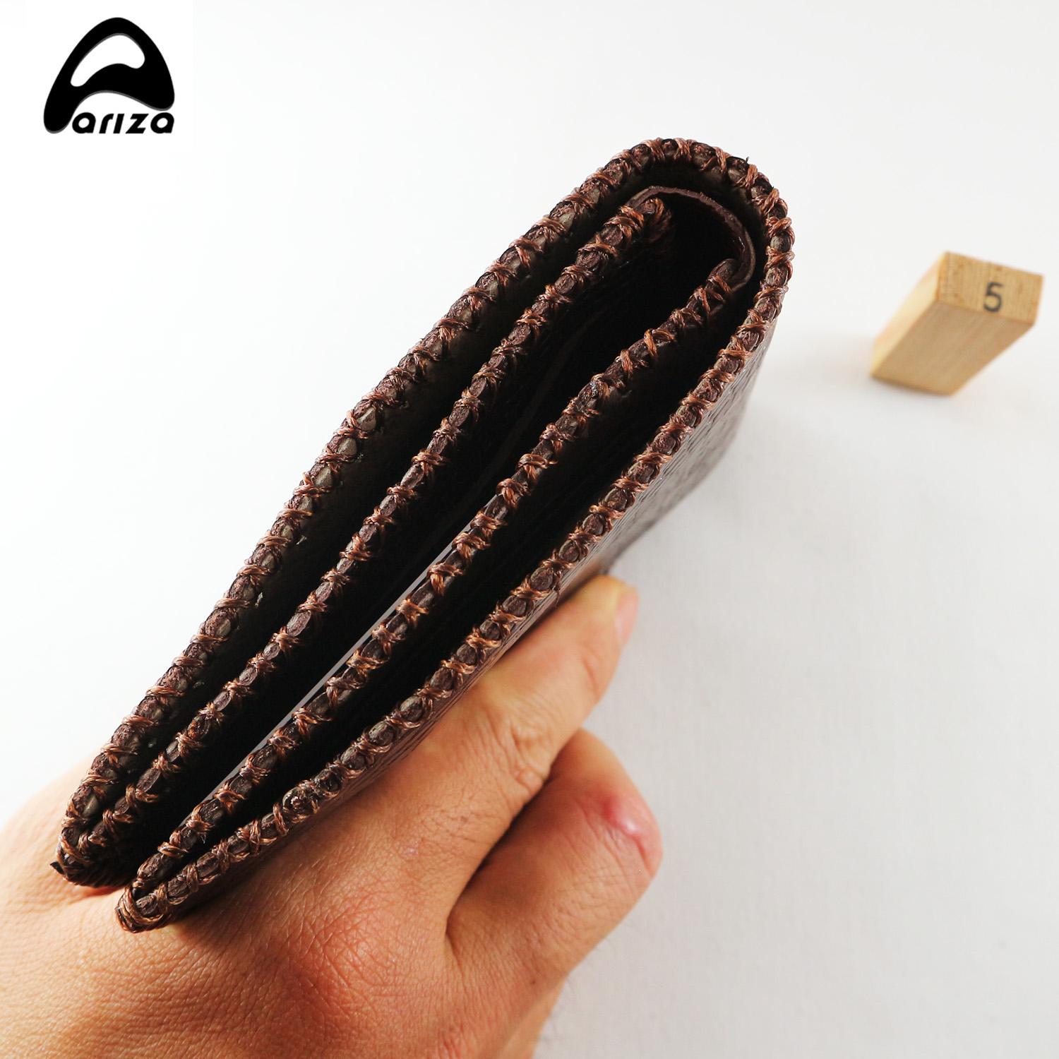 Bóp ví nam đứng da bò vân đà điểu Ariza ( PHAT TIEN SHOP bảo hành 12 tháng)