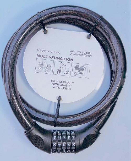 DÂY KHÓA 5 SỐ CỰC LỚN 20MMx1200MM TONYON ( CHỐNG TRỘM XE ĐẠP, XE MÁY, CỔNG NHÀ….. )