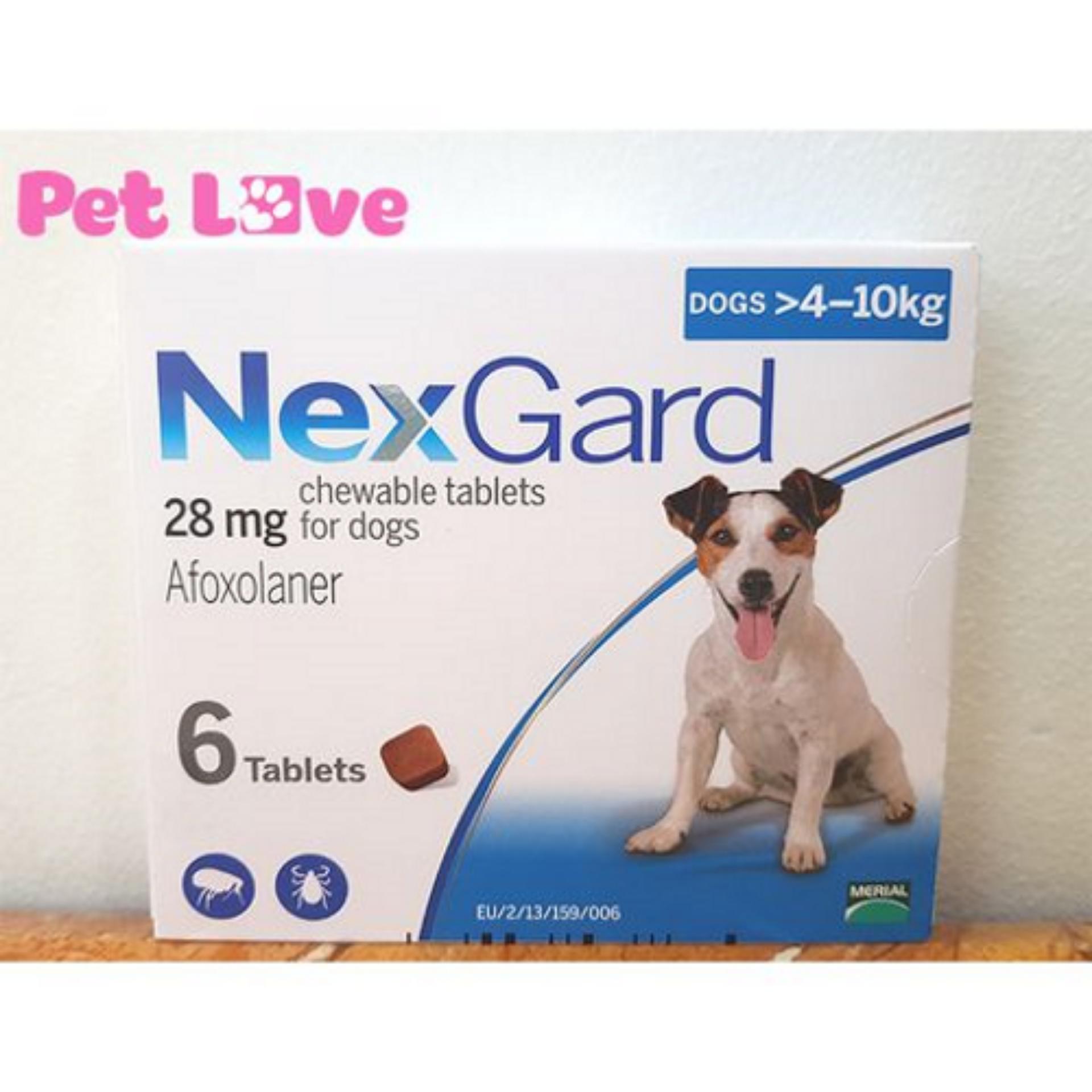 1 hộp NexGard (6 viên) diệt ghẻ, viêm da, ve rận (chó 4 - 10kg)