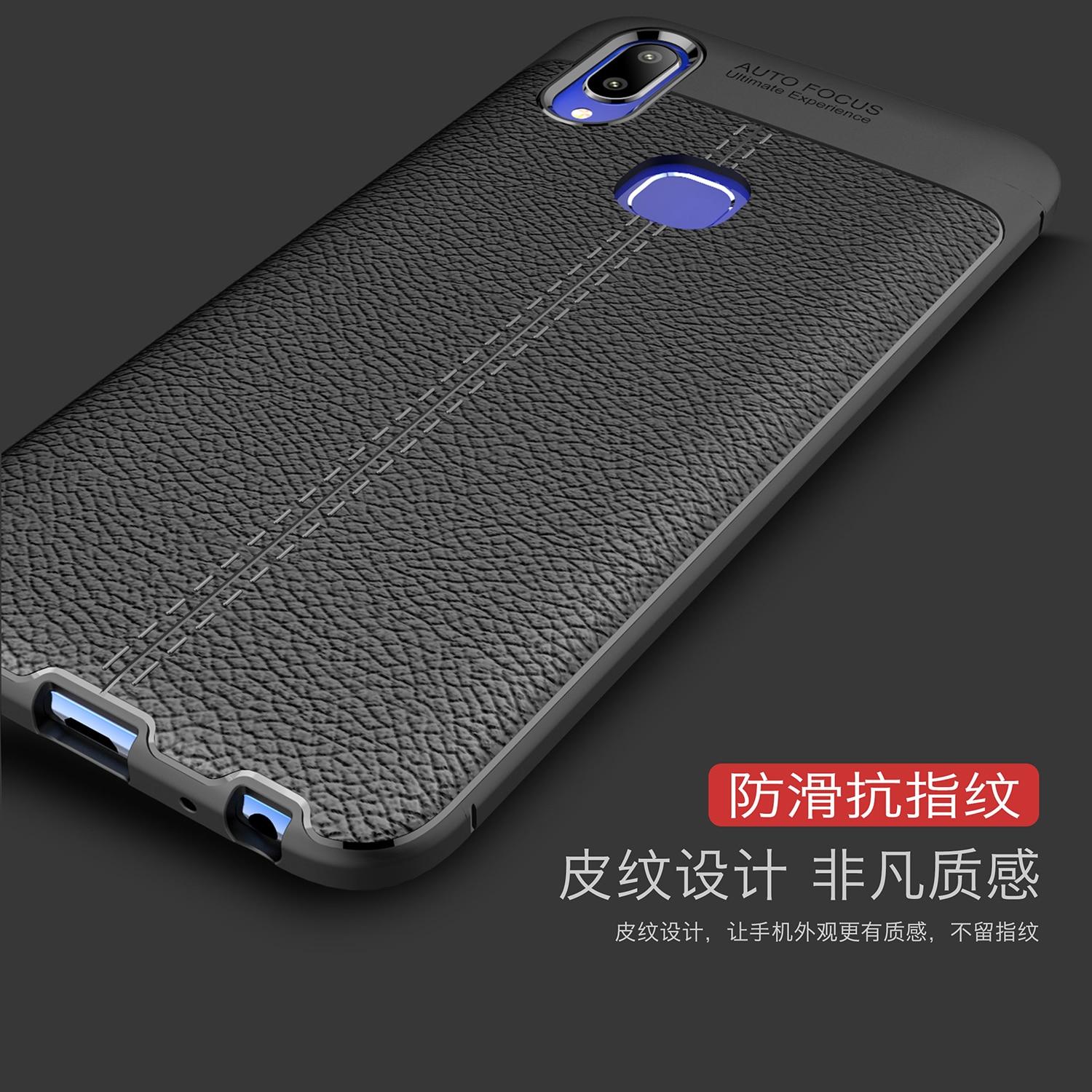 Ốp Silico Vân Da Cho Vivo V11i - Auto Focus