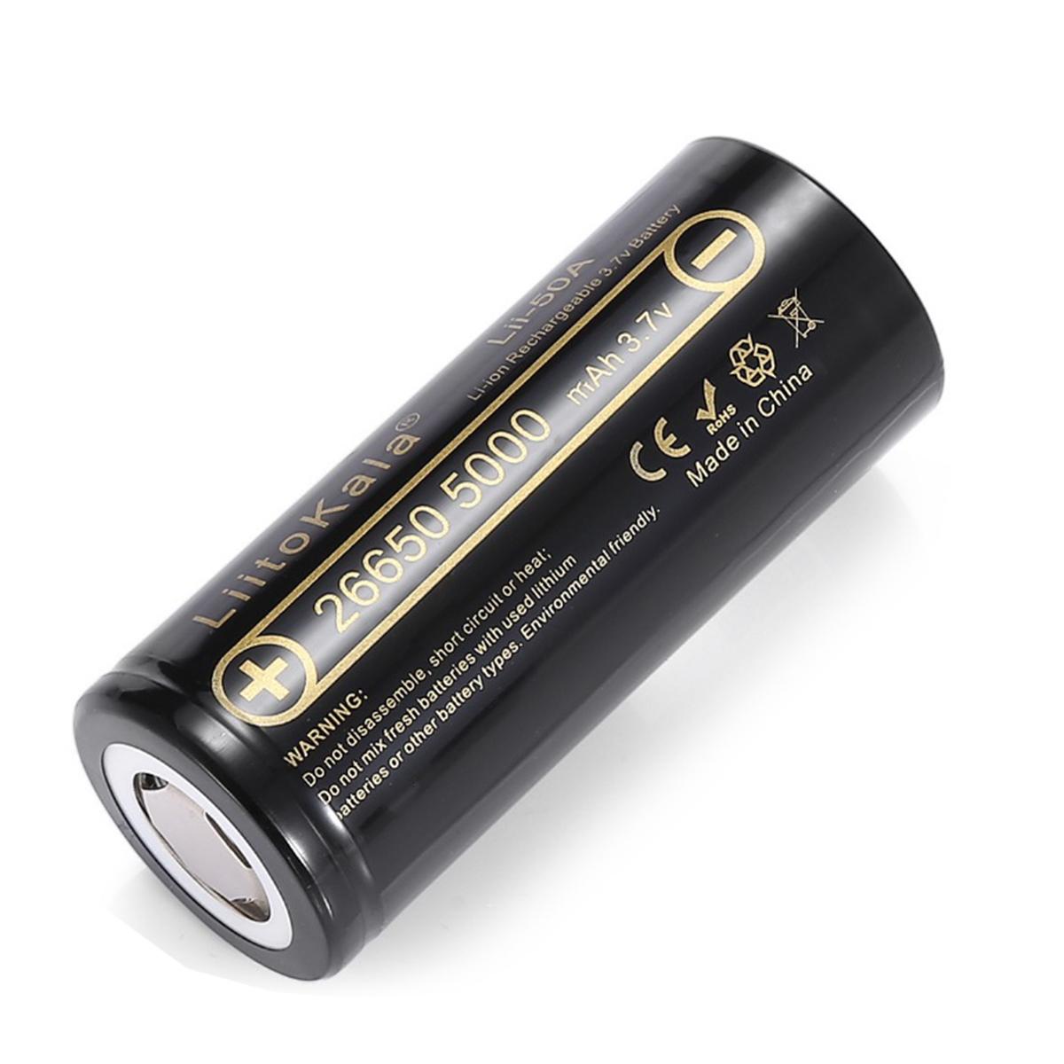 Pin sạc Lithium 26650 LiitoKala 3.7v 5000mah (1 viên)