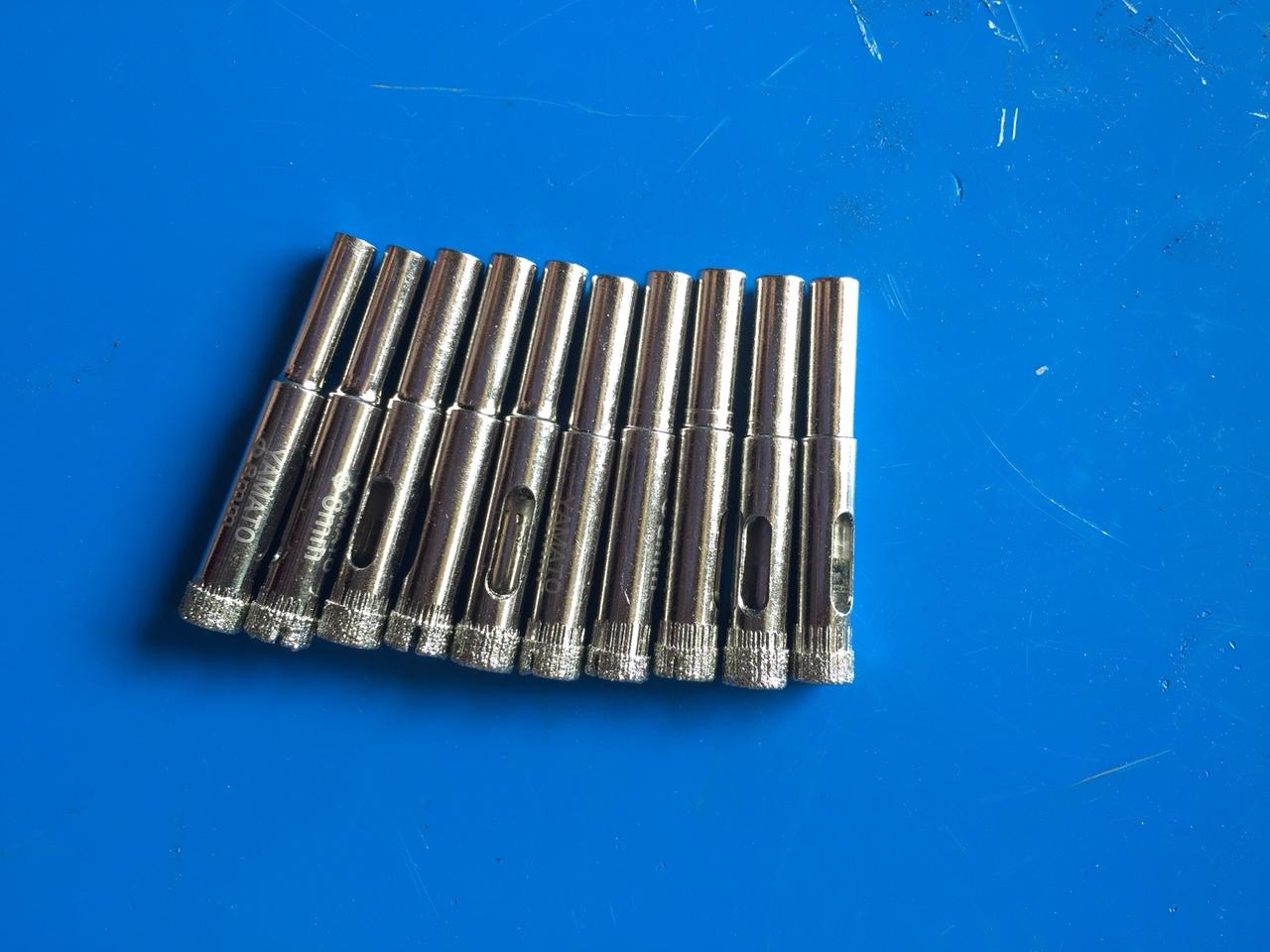 Mũi khoét kính phi 10mm hàng cao cấp. Bộ 10 mũi khoan kính cao cấp