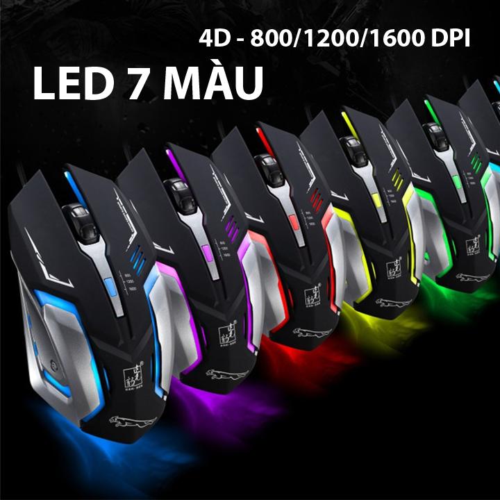 [HCM]Chuột K1 Led 7 Màu Chuyên Game (Đen)