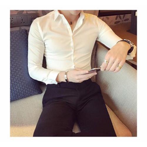 Áo Sơ Mi Nam Công Sở Hàn Quốc (Màu Trắng)