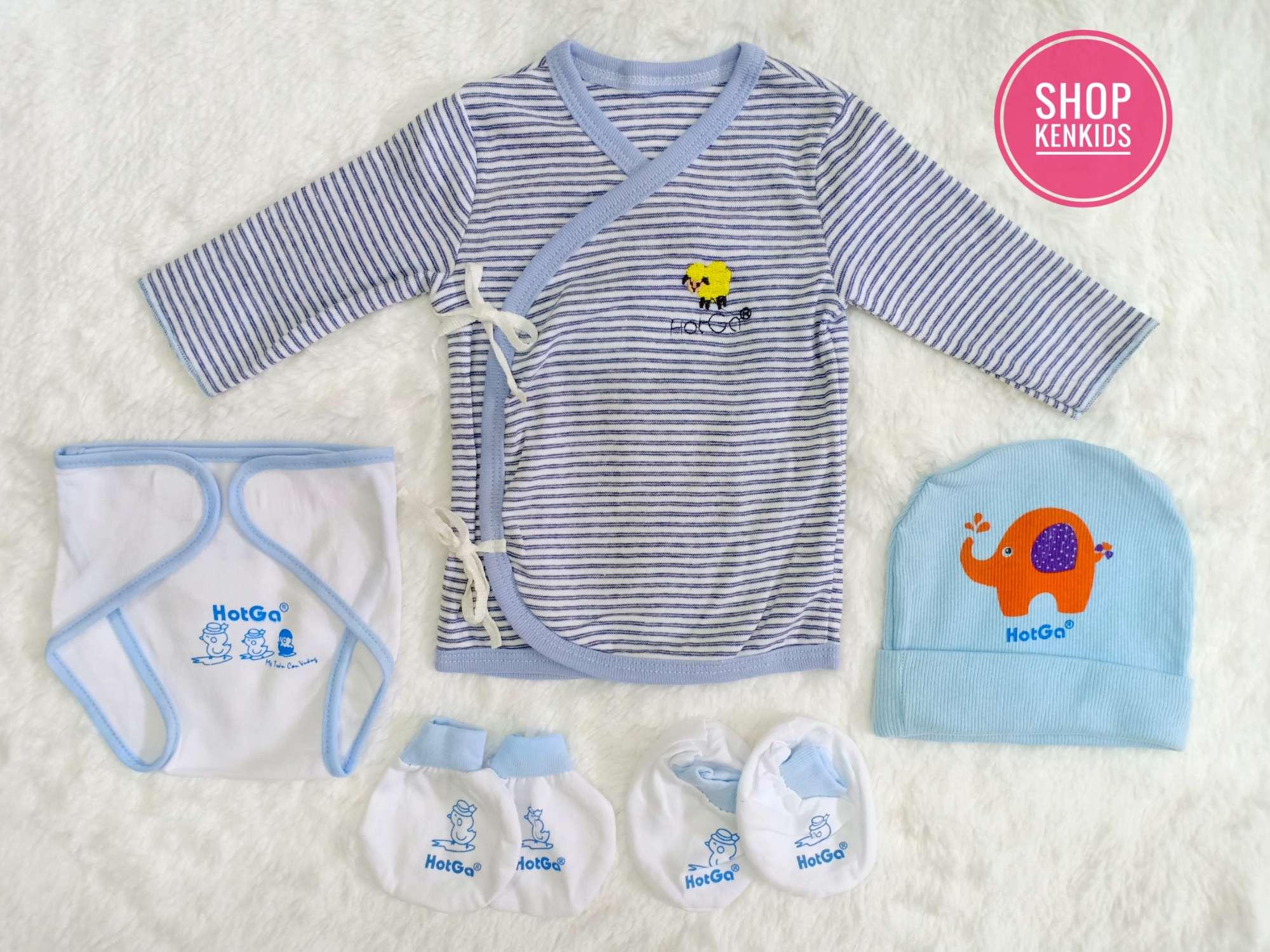 Set sơ sinh tay dài Hotga chất đẹp - 1 set
