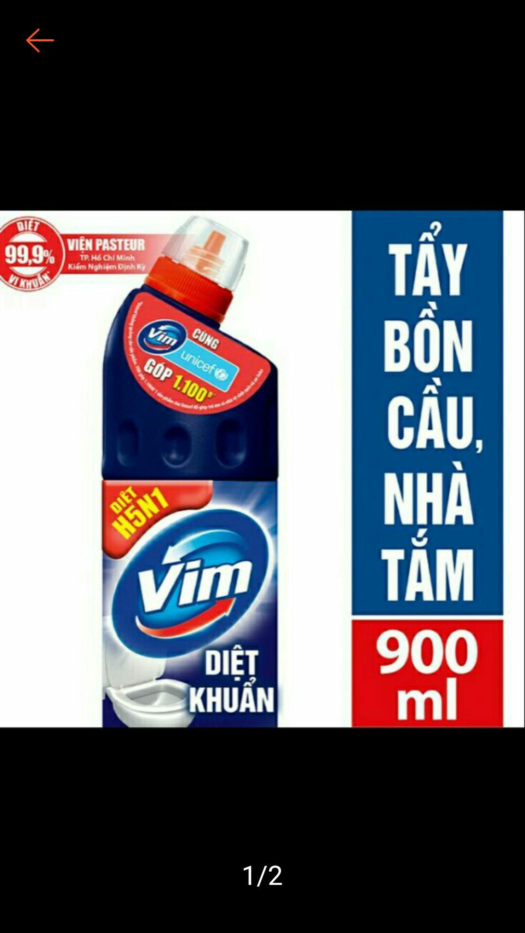 Tẩy bồn cầu nhà tắm Vim 900ml