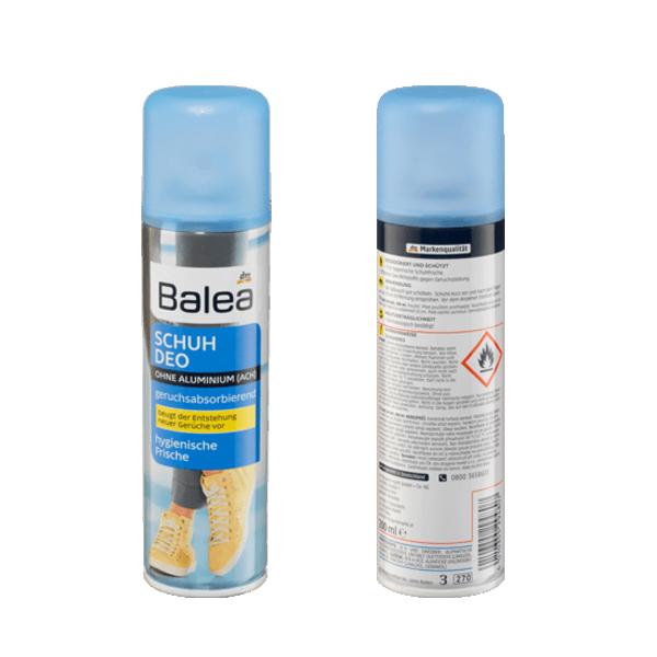 Xịt khử mùi hôi giày Balea Schuh Deo 200ml - Đức