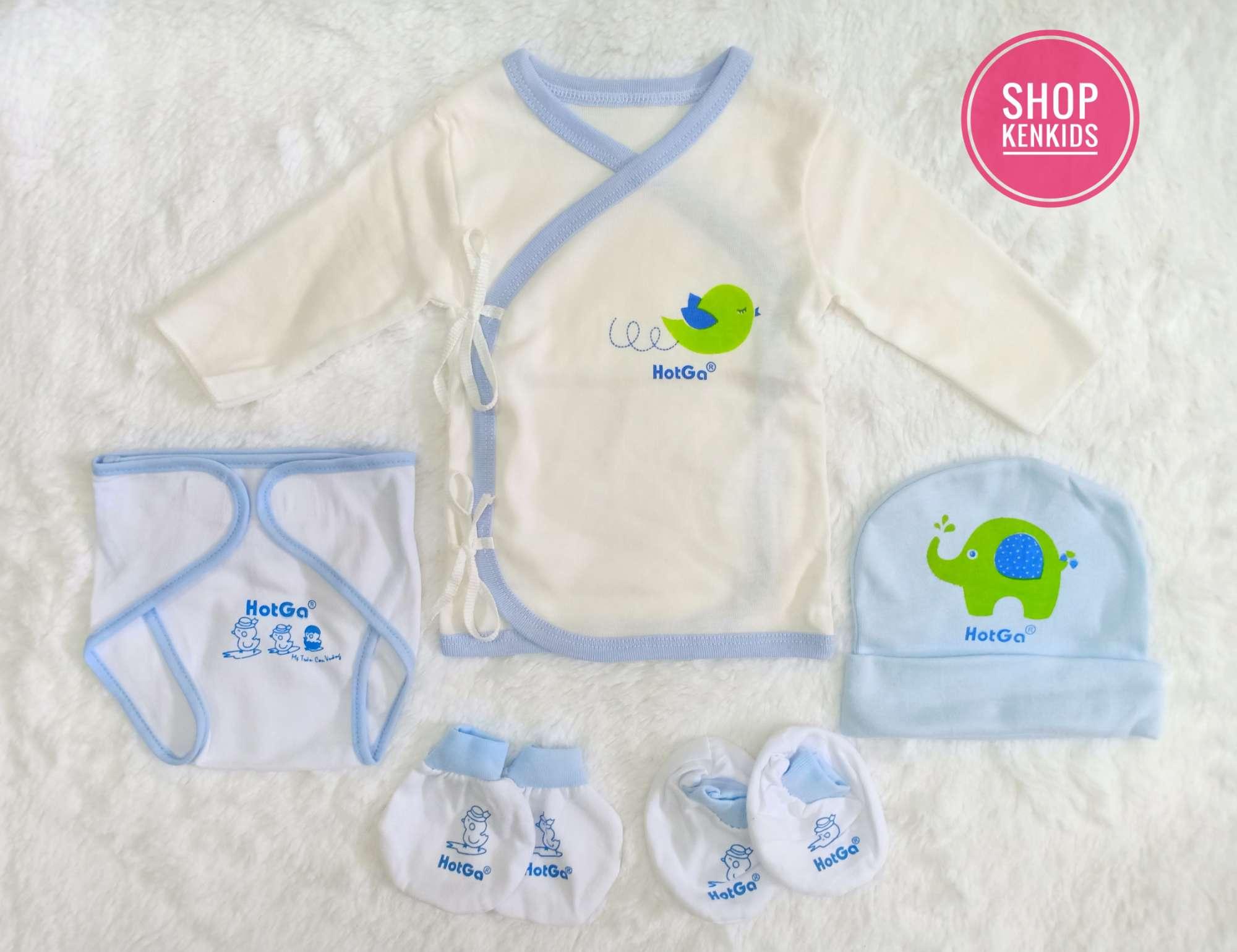 Set sơ sinh tay dài Hotga chất đẹp - 1 set