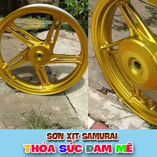 Gói combo sơn Samurai màu vàng candy Y016