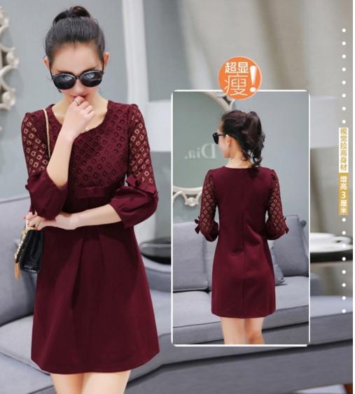 Đầm suông phối ren BEYEU1688 - BY8001