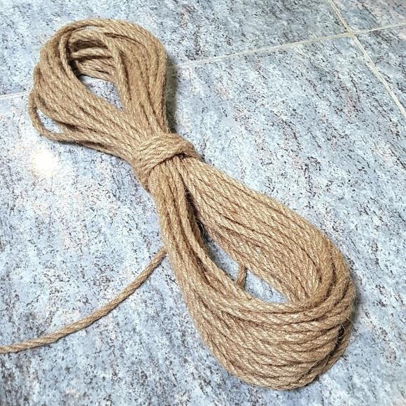 Dây Thừng Gai Cuộn Dài 20m Trang Trí Thủ Công Size 6 Ly