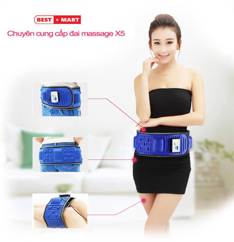 Đai massage x5 đánh tan mỡ bụng