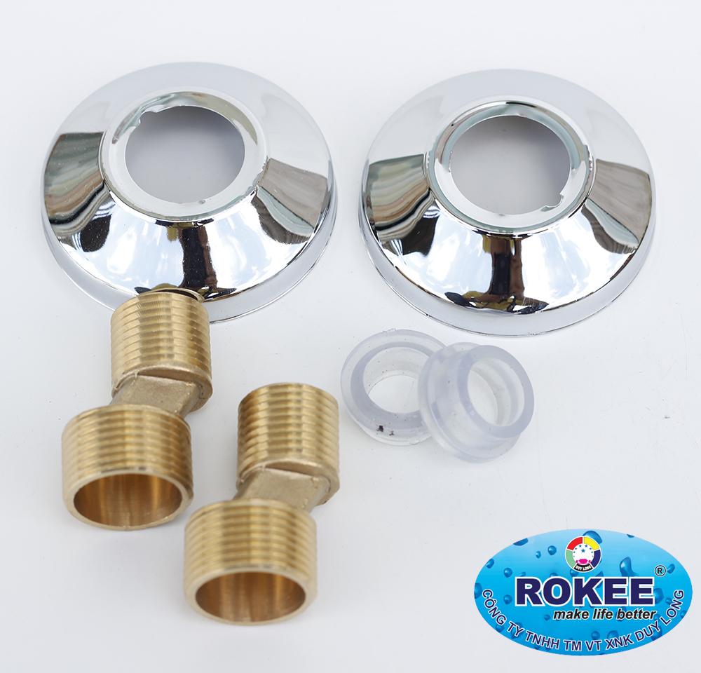 Củ sen tắm nóng lạnh Rokee - R407 (Trắng bạc)