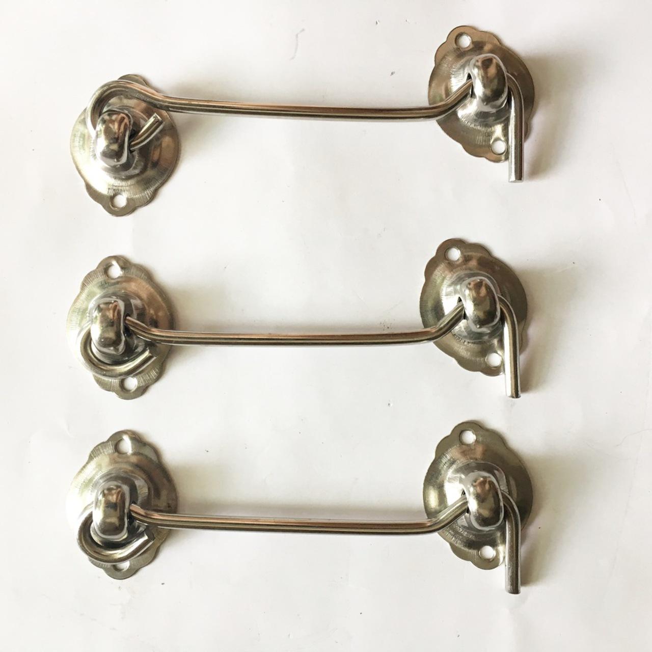 Bộ 3 móc gió cài cửa chống va đập cửa inox 15cm