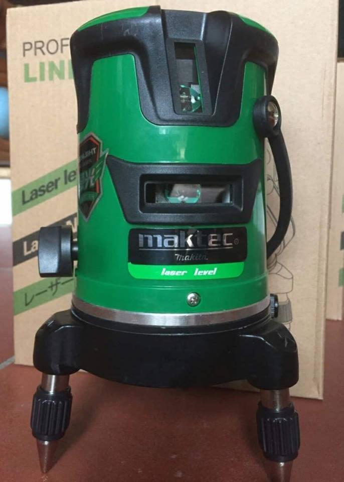 Máy cân mực laser MAKTEC 5 tia xanh( kèm chân đế- sạc -pin sạc .kính.quai đeo và hộp đựng máy khá đẳng cấp)