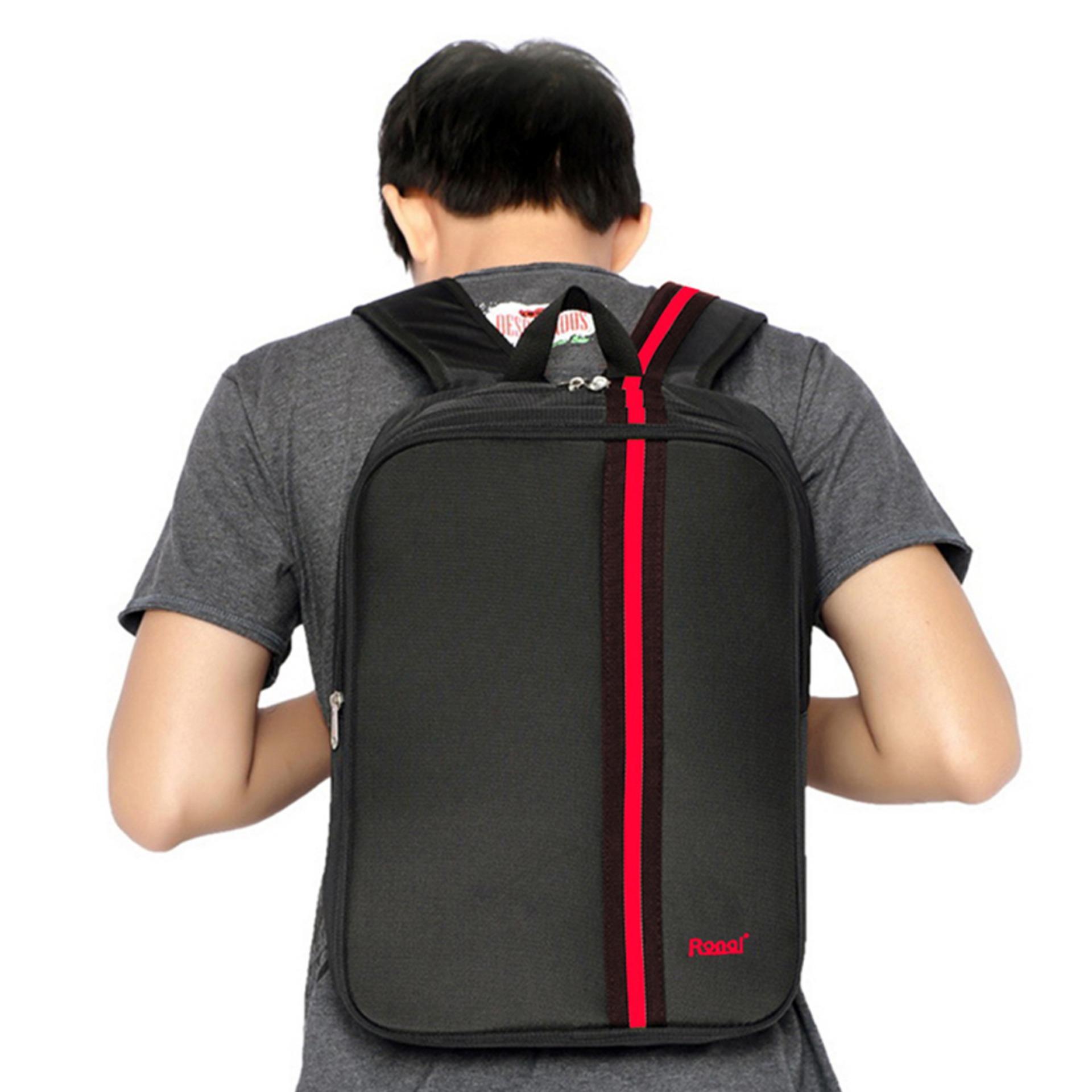 [HCM]Ba Lô Ronal BL42A - Sọc đỏ tặng máy MP3