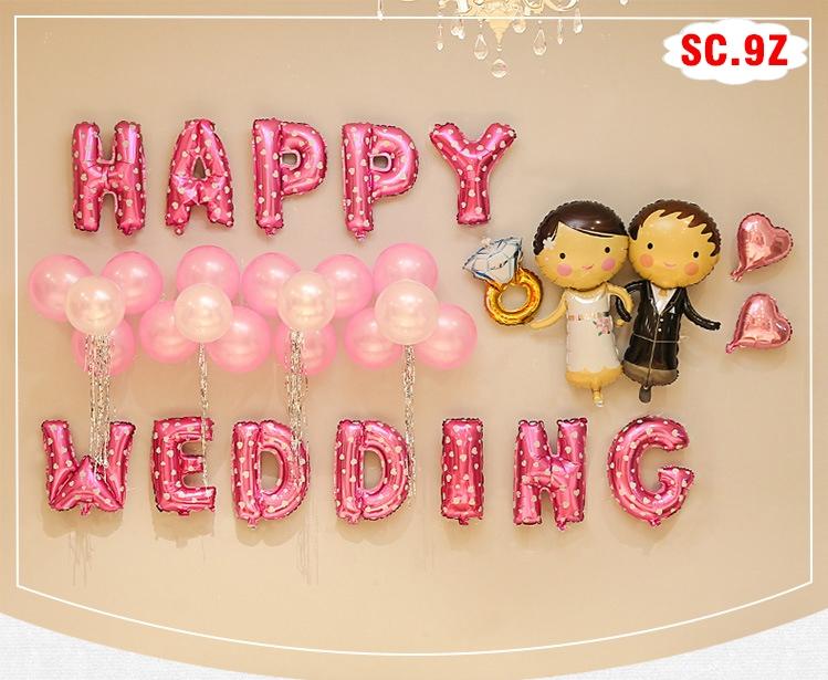 Bộ chữ happy wedding