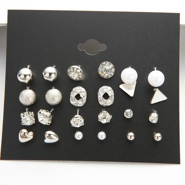 Set 12 Đôi Khuyên Tai Hàn Quốc Đẹp   bhl1675
