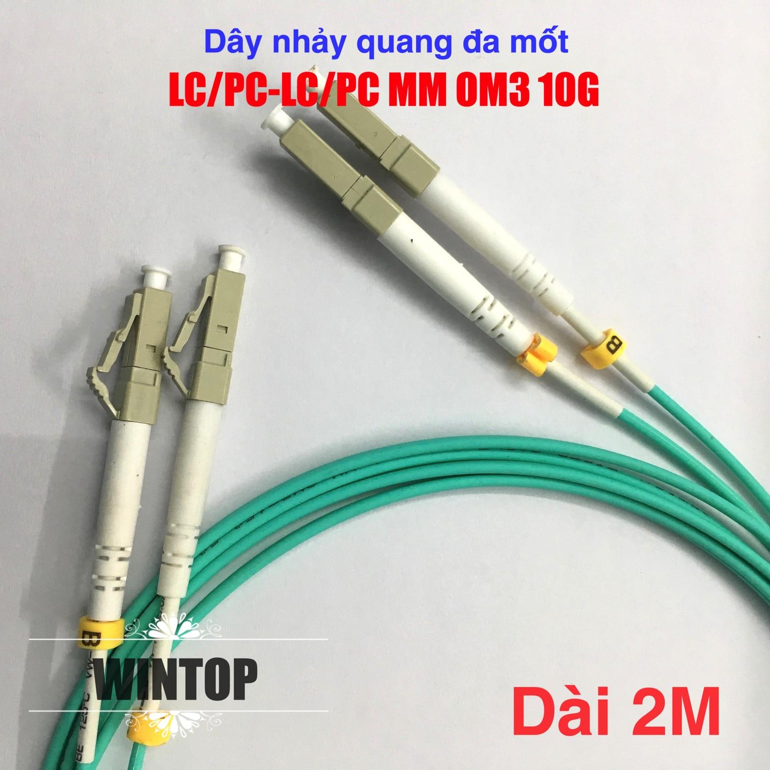 [HCM]Dây nhảy quang Multimode OM3 LC/PC-LC/PC 10Gb dài 1M/2M/3M/5M/10M/15M Duplex