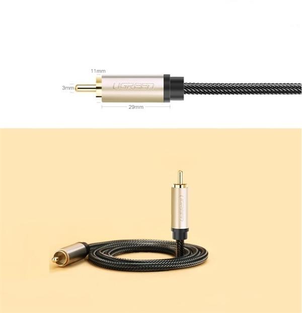 Cáp Audio Coaxial RCA 5M Ugreen 20740 (Đen)